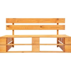Palletbanken-vidaXL - Pallet Middenbank - Bruin - Grenenhout