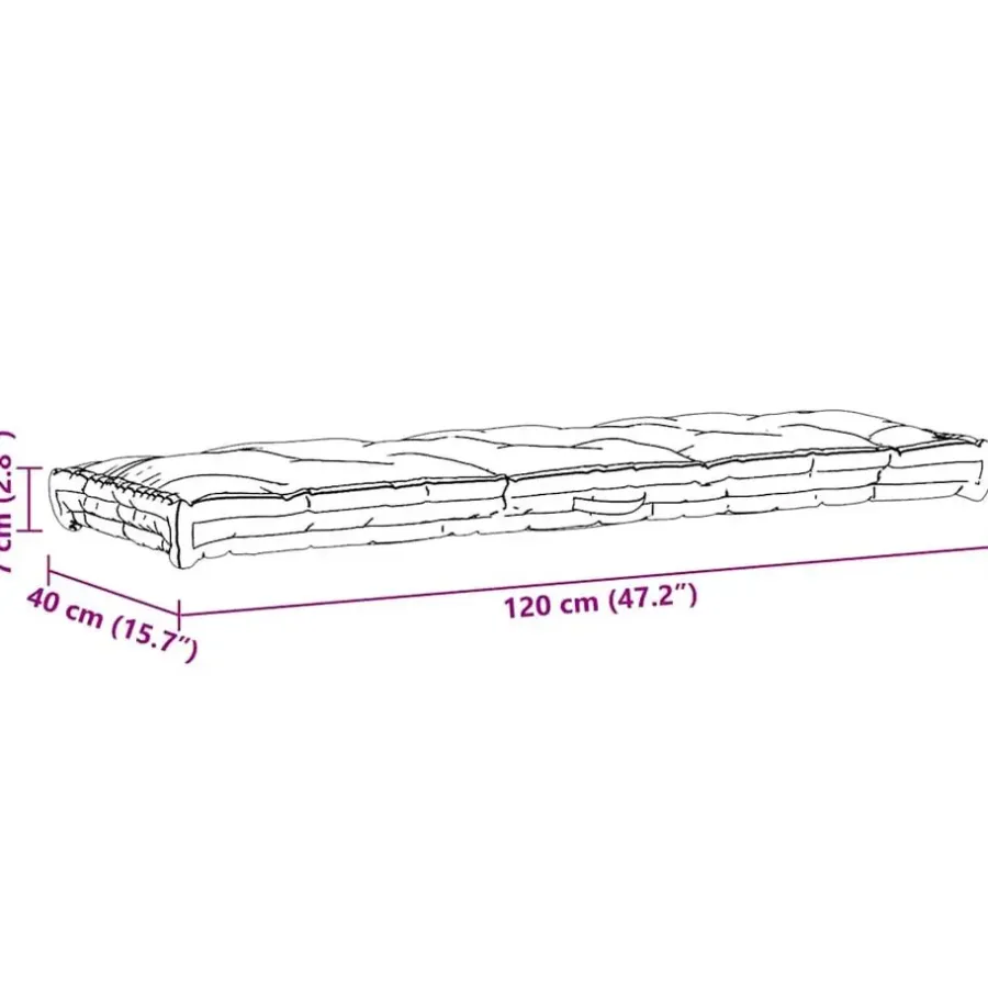 Palletkussens-vidaXL - Palletkussen - Beige - Katoen