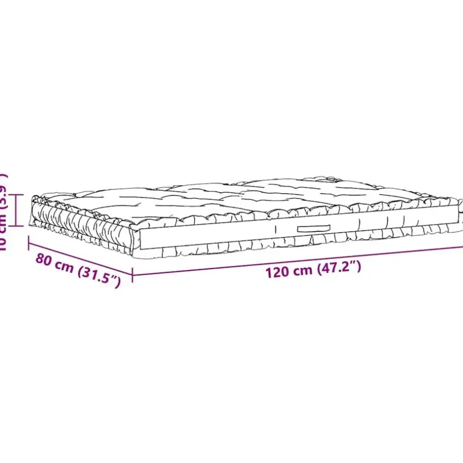 Palletkussens-vidaXL - Palletkussen - Beige - Katoen
