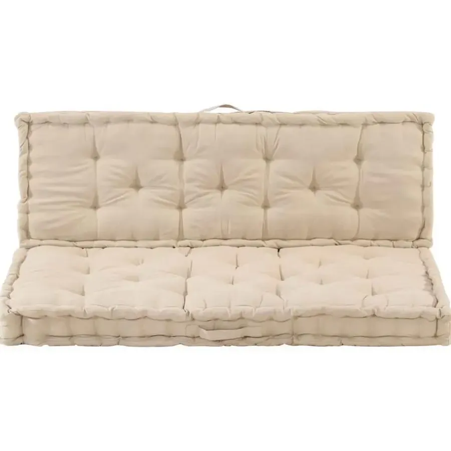 Palletkussens-vidaXL - Palletkussen - Beige - Katoen