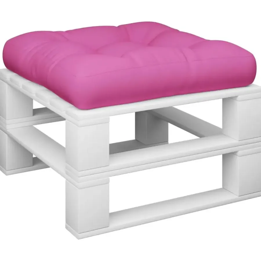 Palletkussens-vidaXL - Palletkussen - Roze - Stof - 60 x 60 x 12 cm