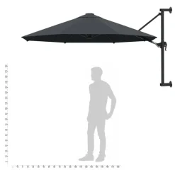 Parasols-vidaXL - Parasol - Antraciet