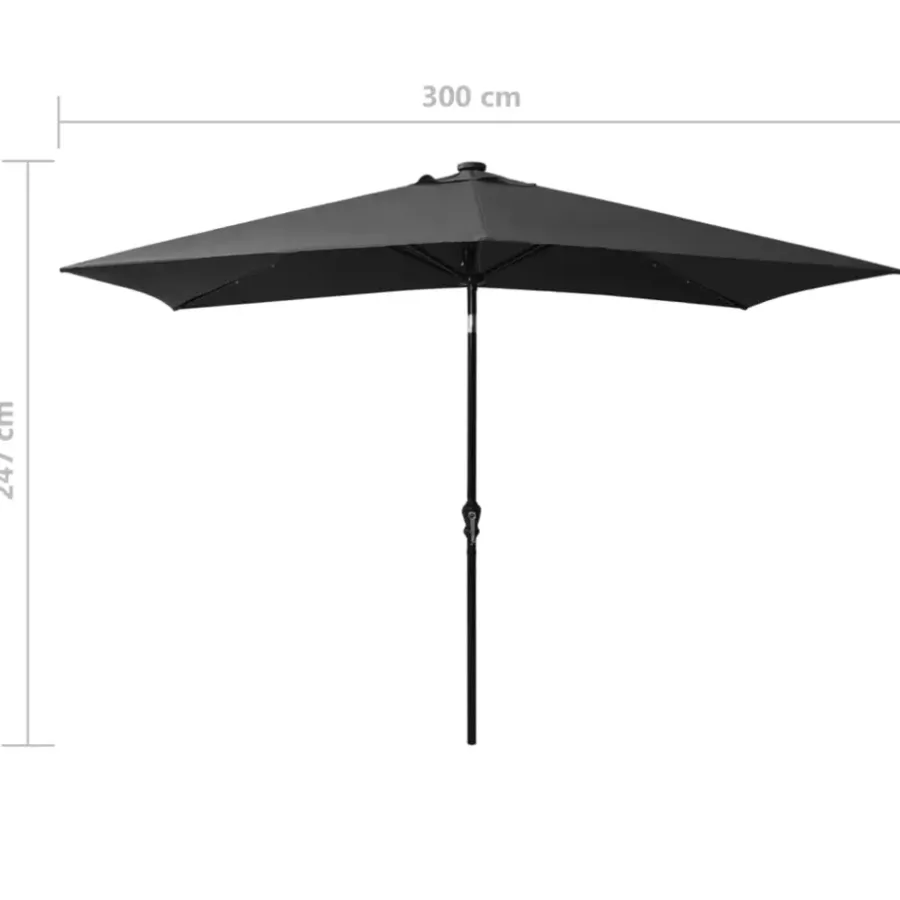 Parasols-vidaXL - Parasol - Antraciet