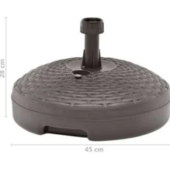 Parasolvoeten-vidaXL - Parasolbasis - Bruin - Kunststof