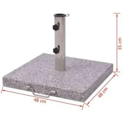 Parasolvoeten-vidaXL - Parasolvoet - Grijs - Graniet