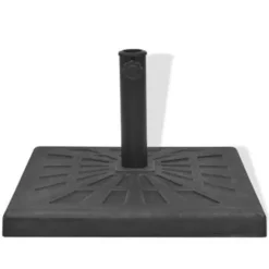 vidaXL - Parasolvoet - Zwart - Staal