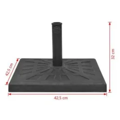 Parasolvoeten-vidaXL - Parasolvoet - Zwart - Staal