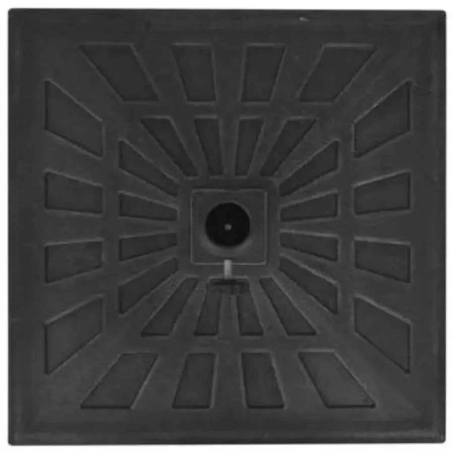 Parasolvoeten-vidaXL - Parasolvoet - Zwart - Staal