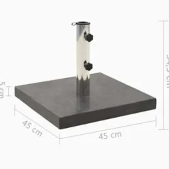 vidaXL - Parasolvoet - Zwart - Graniet