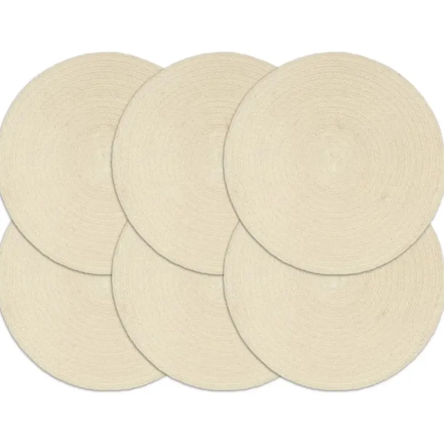 Placemats-vidaXL - Placemat - Bruin - Katoen - 6 stuks