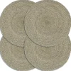 vidaXL - Placemat - Grijs - Jute - 4 stuks