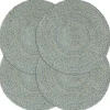 Placemats-vidaXL - Placemat - Groen - Jute - 4 stuks