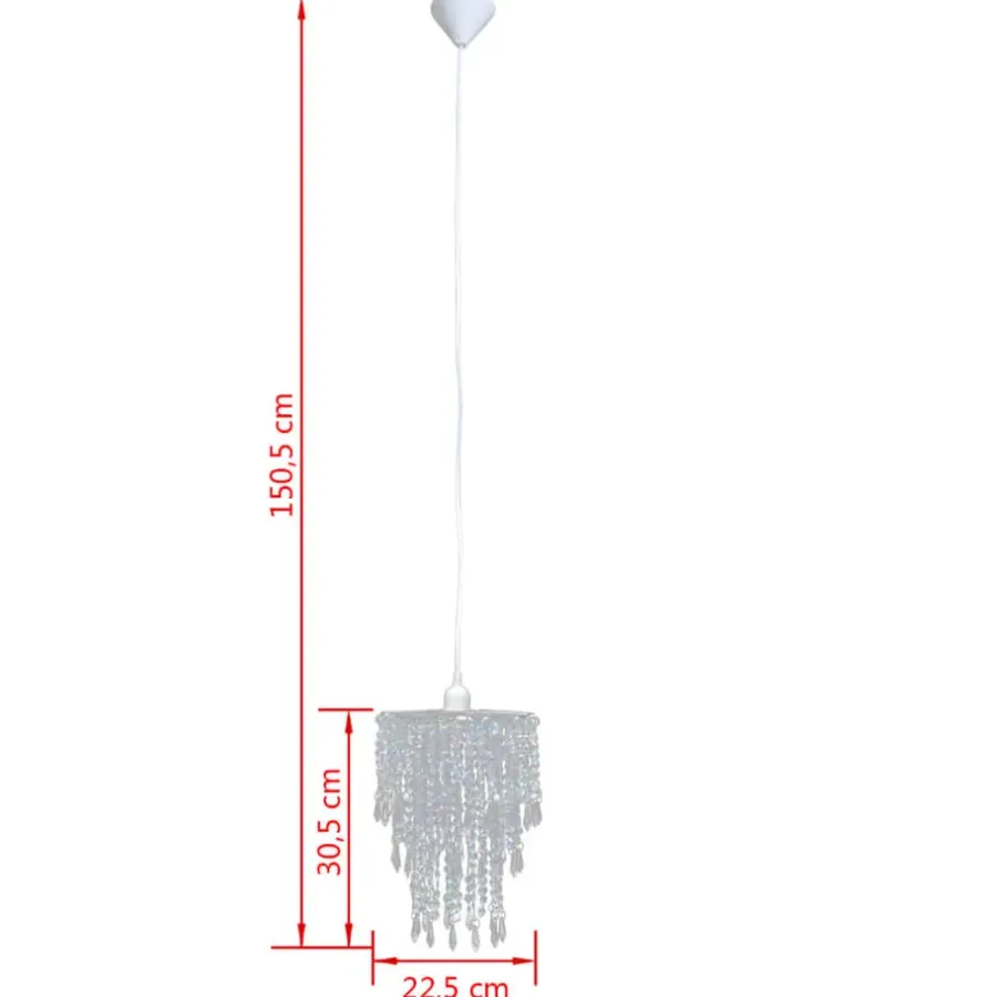 vidaXL - Plafondlamp - Transparent - Staal - 22.5 x 30.5 cm