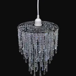 vidaXL - Plafondlamp - Transparent - Staal - 22.5 x 30.5 cm