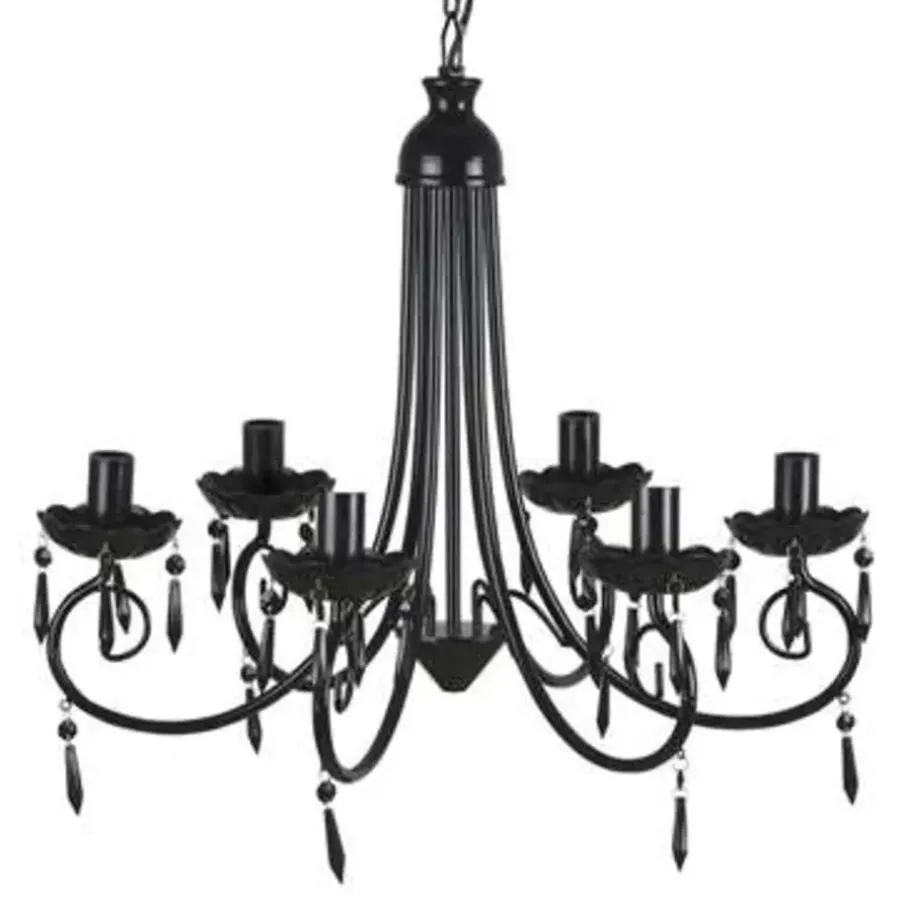 vidaXL - Plafondlamp - Zwart - Metaal - 55.5 x 46 cm