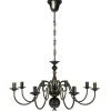 vidaXL - Plafondlamp - Zwart - Metaal - 80 x 45 cm