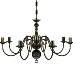 vidaXL - Plafondlamp - Zwart - Metaal - 80 x 45 cm
