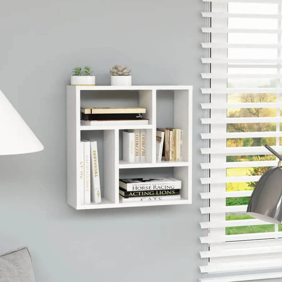 Wandrekken-vidaXL - Plank - Wit - Bewerkt hout