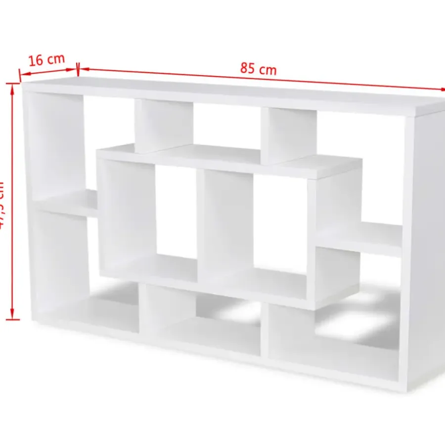 Wandrekken-vidaXL - Plank - Wit - Bewerkt hout