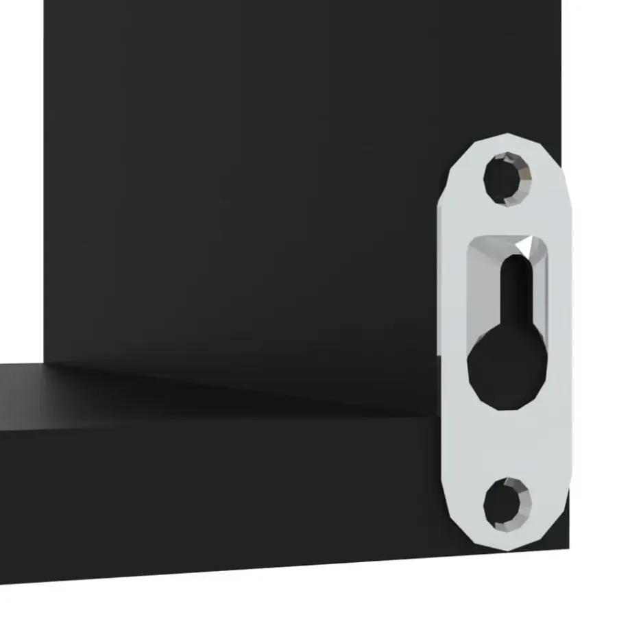 vidaXL - Plank - Zwart - Bewerkt hout