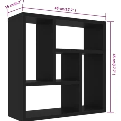 vidaXL - Plank - Zwart - Bewerkt hout