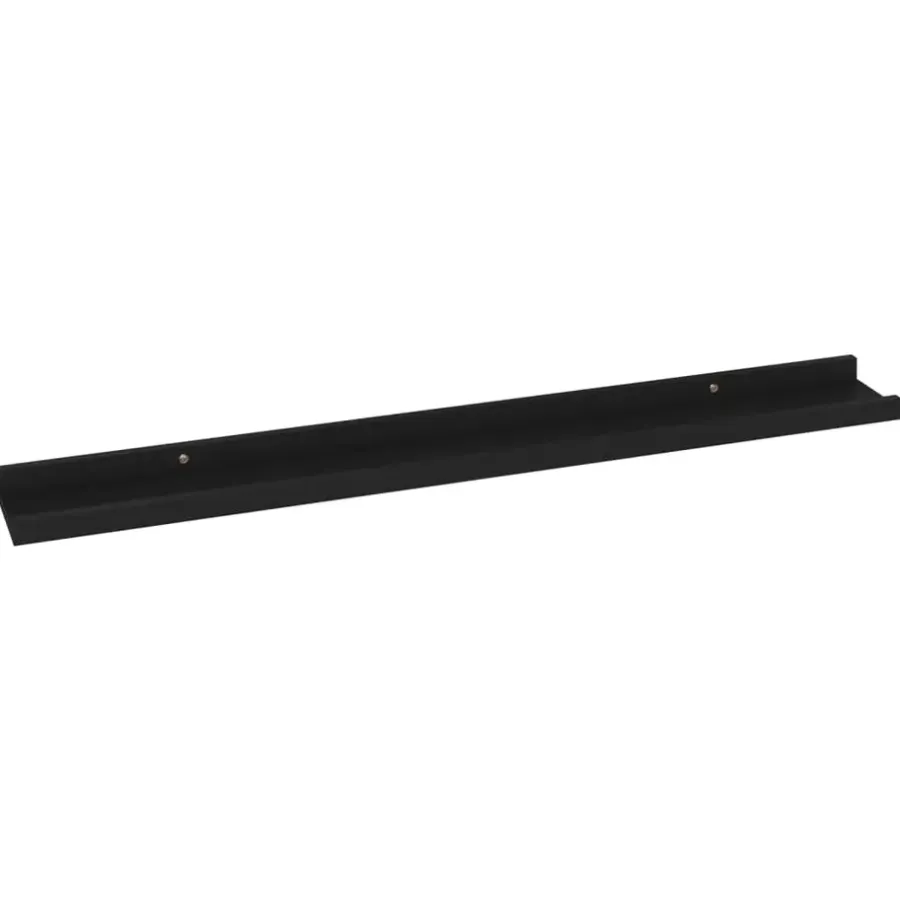 Wandplanken-vidaXL - Plank - Zwart - MDF - 80 x 9 x 3 cm - 4 stuks
