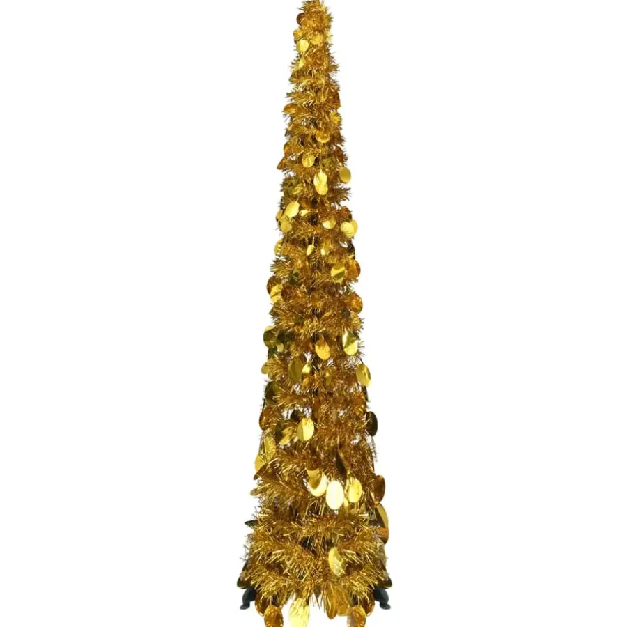 vidaXL - Pop-up Kerstboom - Goud - 120 x 25 cm