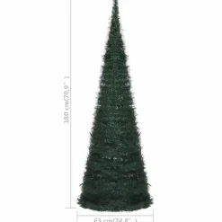 Kerstbomen-vidaXL - Pop-up Kerstboom - 180 x 63 cm