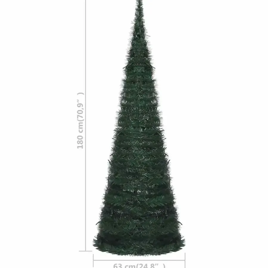 Kerstbomen-vidaXL - Pop-up Kerstboom - 180 x 63 cm