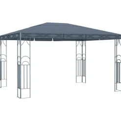 vidaXL - Prieel Met Lichtslinger - Antraciet - Stof - 400 x 300 cm
