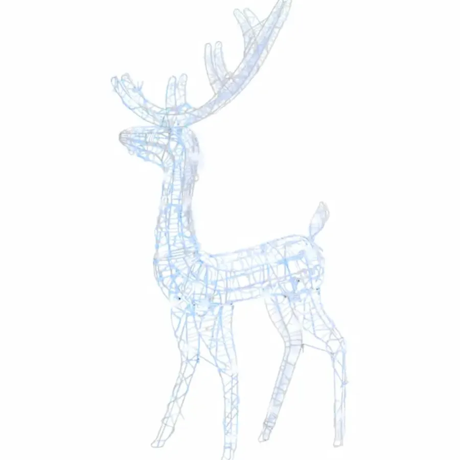 Kerstverlichting-vidaXL - Rendier Kerstdecoratie - Koudwit - 70 x 41 x 120 cm