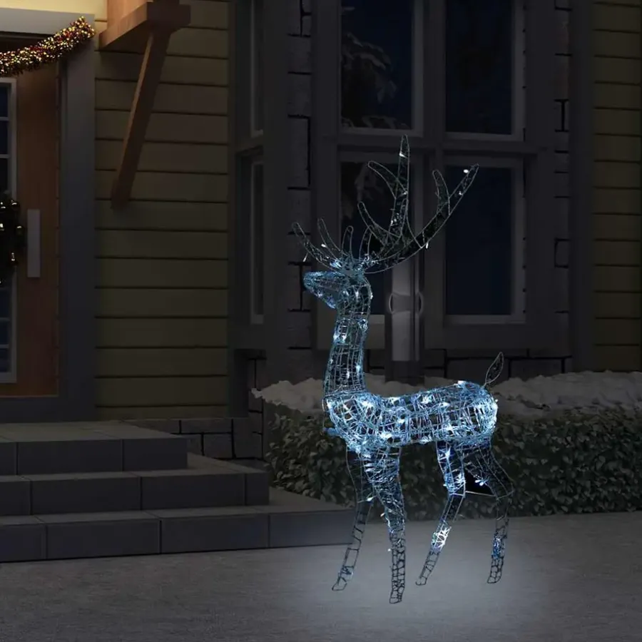 Kerstverlichting-vidaXL - Rendier Kerstdecoratie - Koudwit - 70 x 41 x 120 cm