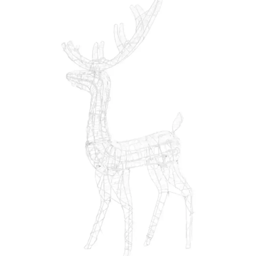 Kerstverlichting-vidaXL - Rendier Kerstdecoratie - Koudwit - 70 x 41 x 120 cm