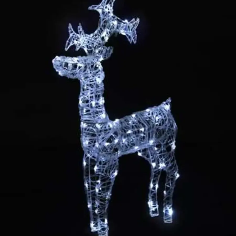 Kerstverlichting-vidaXL - Rendier Kerstdecoratie - Koudwit