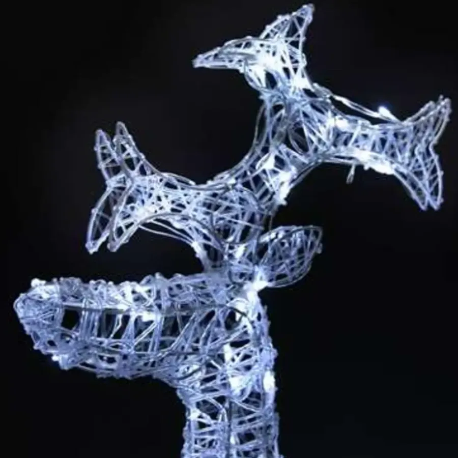 Kerstverlichting-vidaXL - Rendier Kerstdecoratie - Koudwit