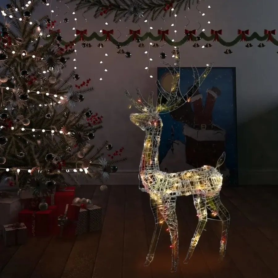 Kerstverlichting-vidaXL - Rendier Kerstdecoratie - Multicolour - 70 x 41 x 120 cm