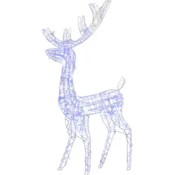 Kerstverlichting-vidaXL - Rendier Kerstdecoratie - Blue - 70 x 41 x 120 cm