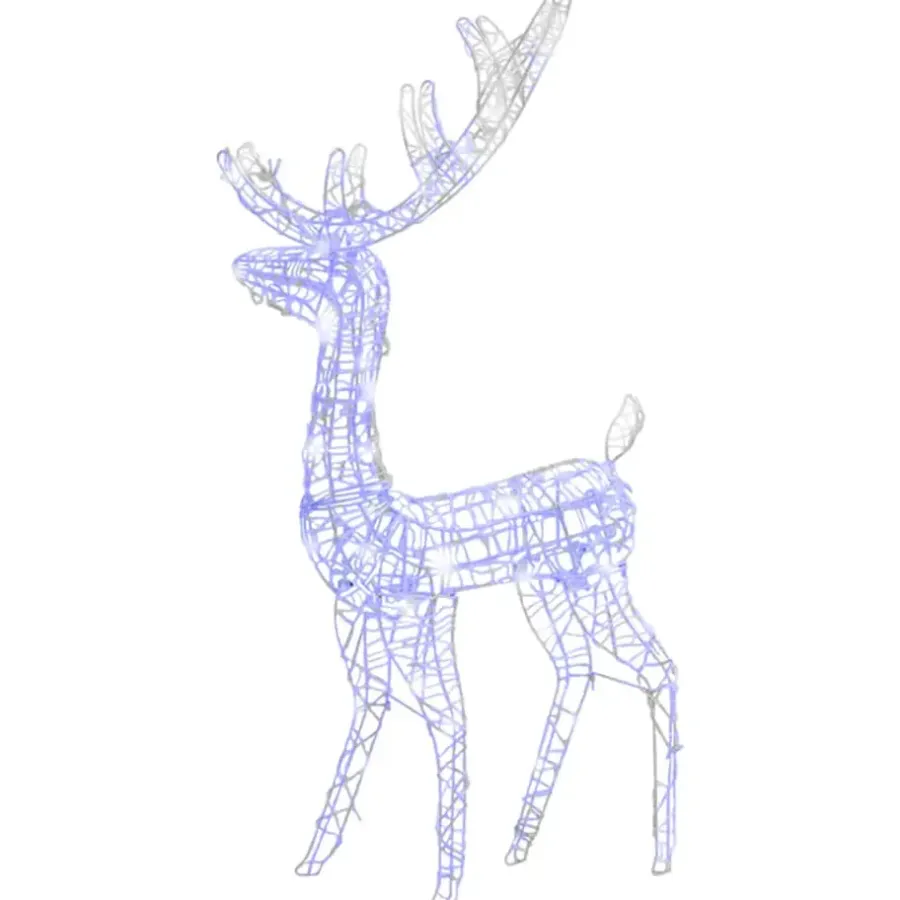 Kerstverlichting-vidaXL - Rendier Kerstdecoratie - Blue - 70 x 41 x 120 cm