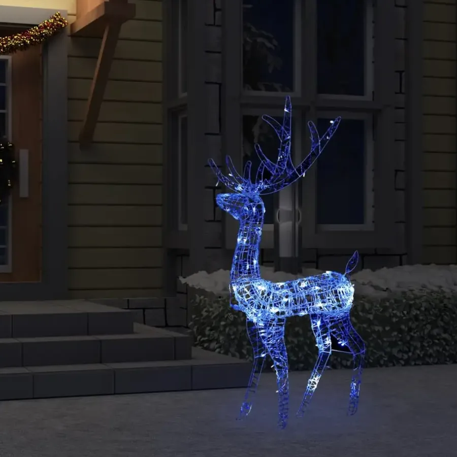 Kerstverlichting-vidaXL - Rendier Kerstdecoratie - Blue - 70 x 41 x 120 cm