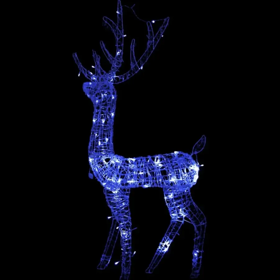 Kerstverlichting-vidaXL - Rendier Kerstdecoratie - Blue - 70 x 41 x 120 cm