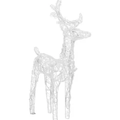 Kerstverlichting-vidaXL - Rendieren En Slee Kerstversiering - Warmwit - 43 x 11 x 55 cm (4 stuks)
