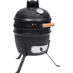 vidaXL - Rokersbarbecue - Zwart - Keramiek
