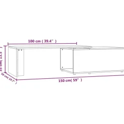 vidaXL - Salontafel - Bruin - Bewerkt hout