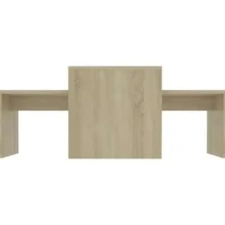 Salontafels-vidaXL - Salontafel - Bruin - Bewerkt hout