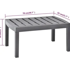 vidaXL - Salontafel - Grijs - Kunststof