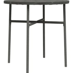 Tuintafels-vidaXL - Salontafel - Grijs - Poly rattan