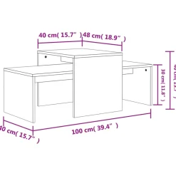 vidaXL - Salontafel - Grijs - Bewerkt hout
