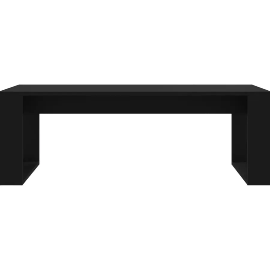 vidaXL - Salontafel - Zwart - Bewerkt hout