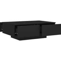 Salontafels-vidaXL - Salontafel - Zwart - Bewerkt hout - 90 x 60 x 31 cm