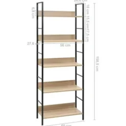 vidaXL - Schappenkast - Bruin - Bewerkt hout